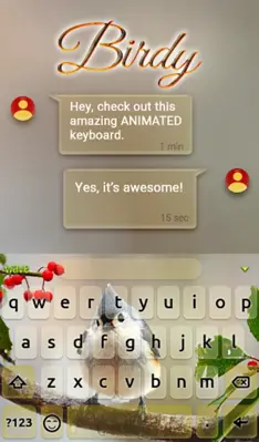 Birdy Animated Keyboard + Live Wallpaper android App screenshot 3